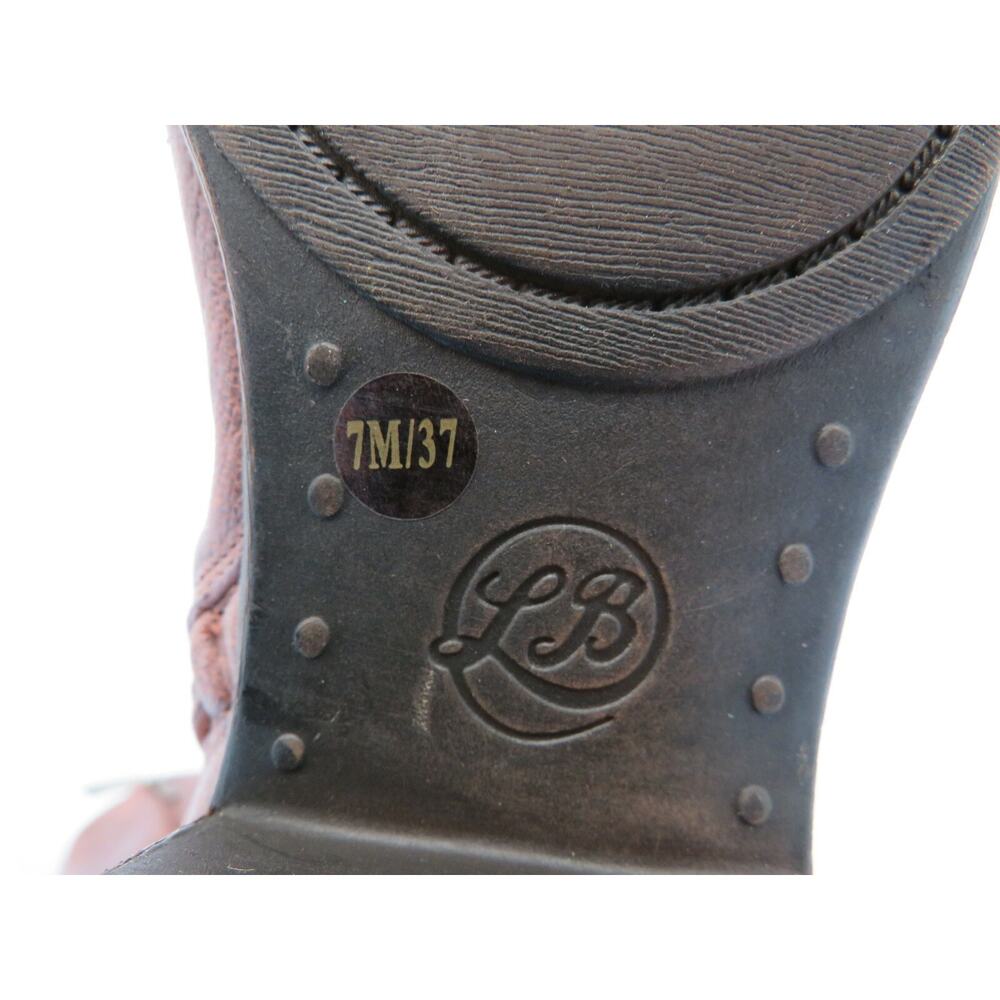 Lucky Brand Womens Brown Leather Zip Ankle Fashion Boots Booties Size 7 M - Picture 10 of 11